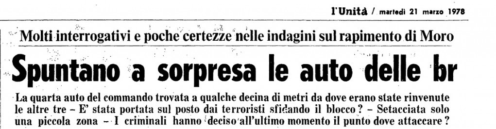 titolo unita su ritrovamanto auto via L. Calvo